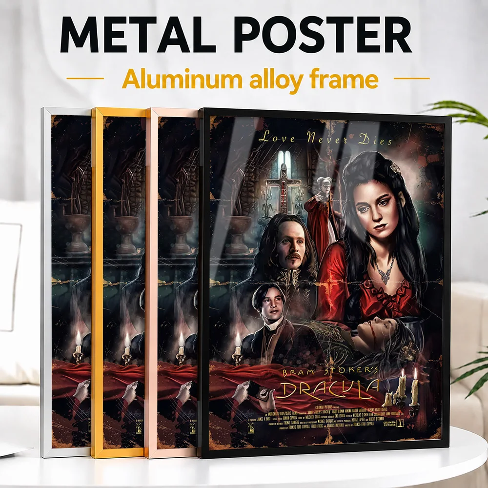 Bram Stoker's Dracula Movie Framed Metal Poster Personalized Screen Tribute Wall Art Created For Story Lovers To Style Theater