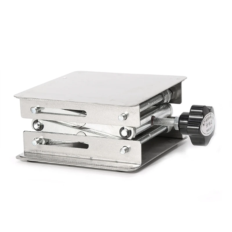 4x4" Scientific Lab Jack Stainless Steel Lifting Platform Stand Rack Scissor Lif