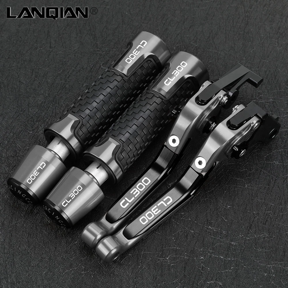 

Motorcycle Foldable Brake Clutch Levers 22MM 24MM Handlebar Knobs Handle Grips Ends For Honda CL300 CL 300 2022 2023 2024