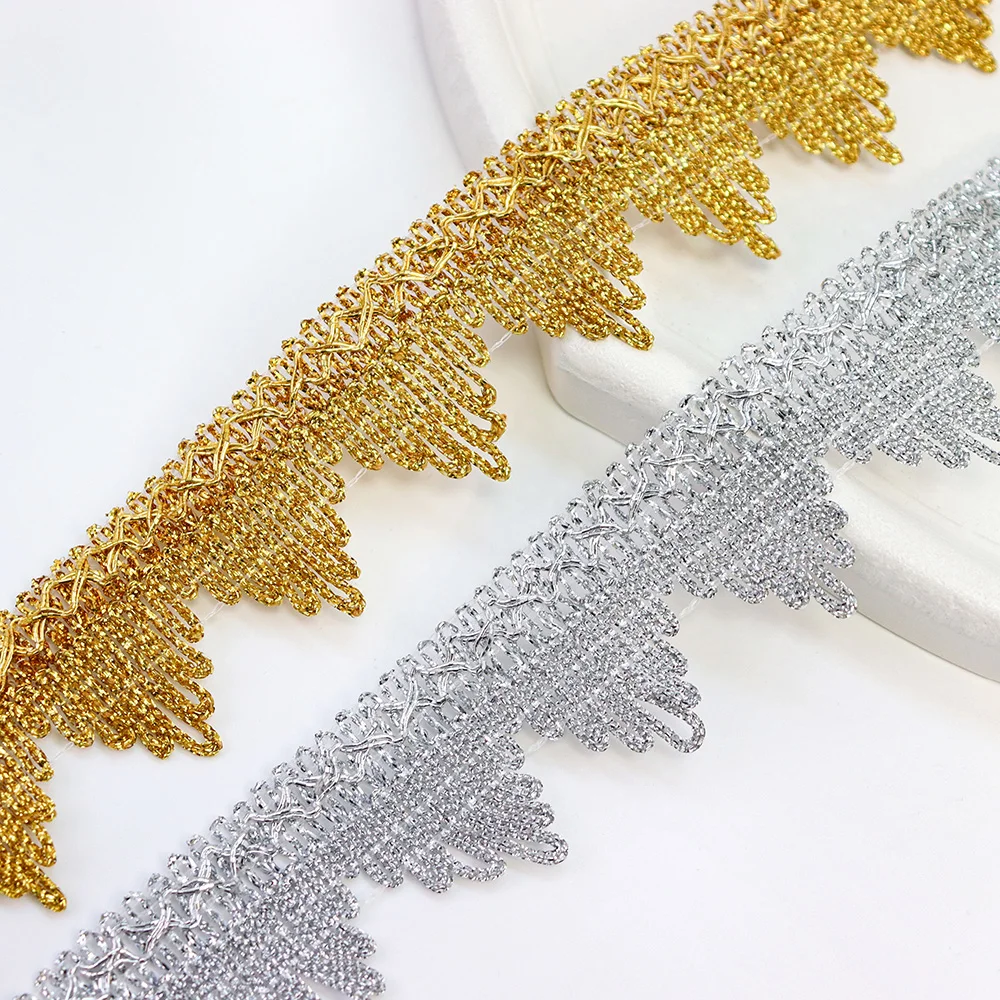 Gold Silver Metallic Fringe La - огляд і ціна Tassel Fringe Trim