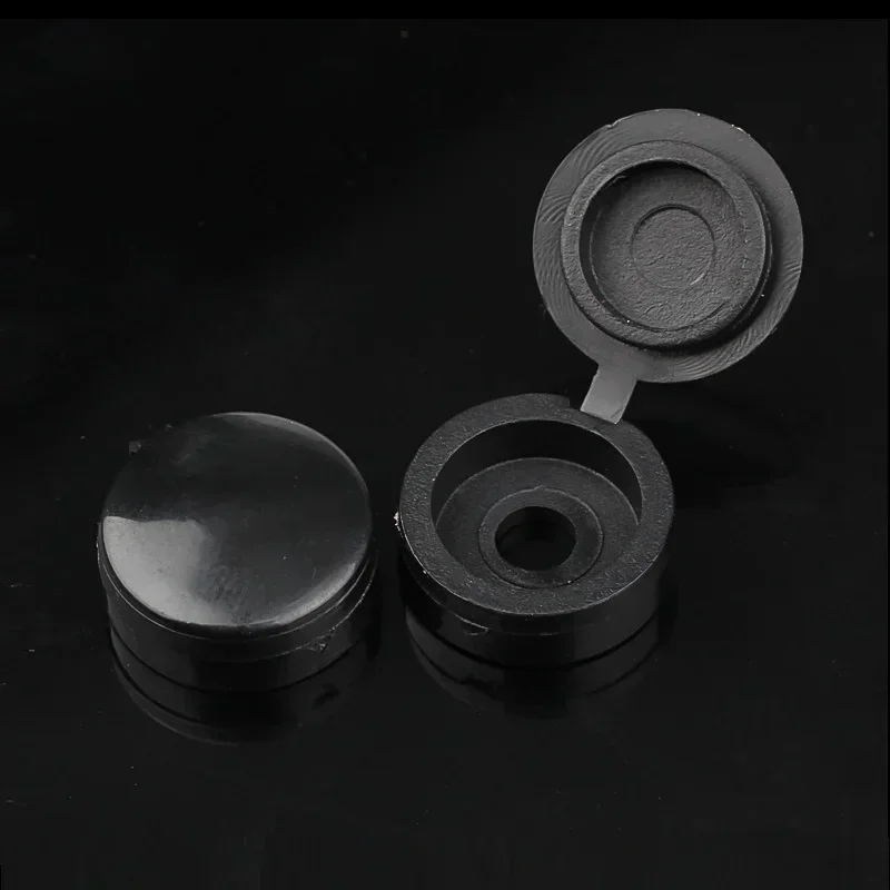 500Pcs Protective Screw Cover Nails Cap Folding Cap Button Hinged Fold Snap Decorative Plastic Screw Caps Black White M3 M4 M5
