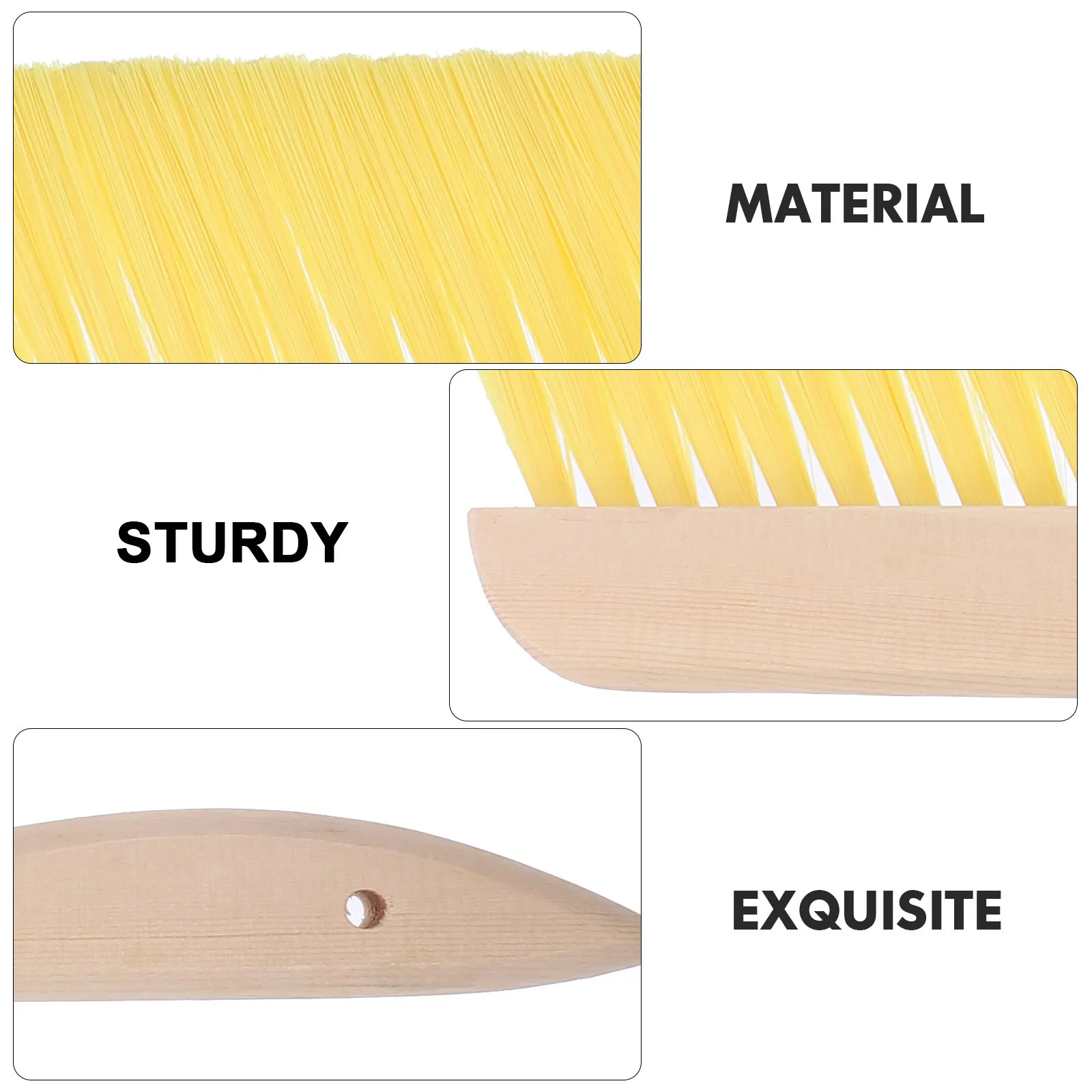 Beekeeping Bee Brush Soft Plastic Bristles Wood Handle Honeycomb Cleaning Tool with Hanging Hole