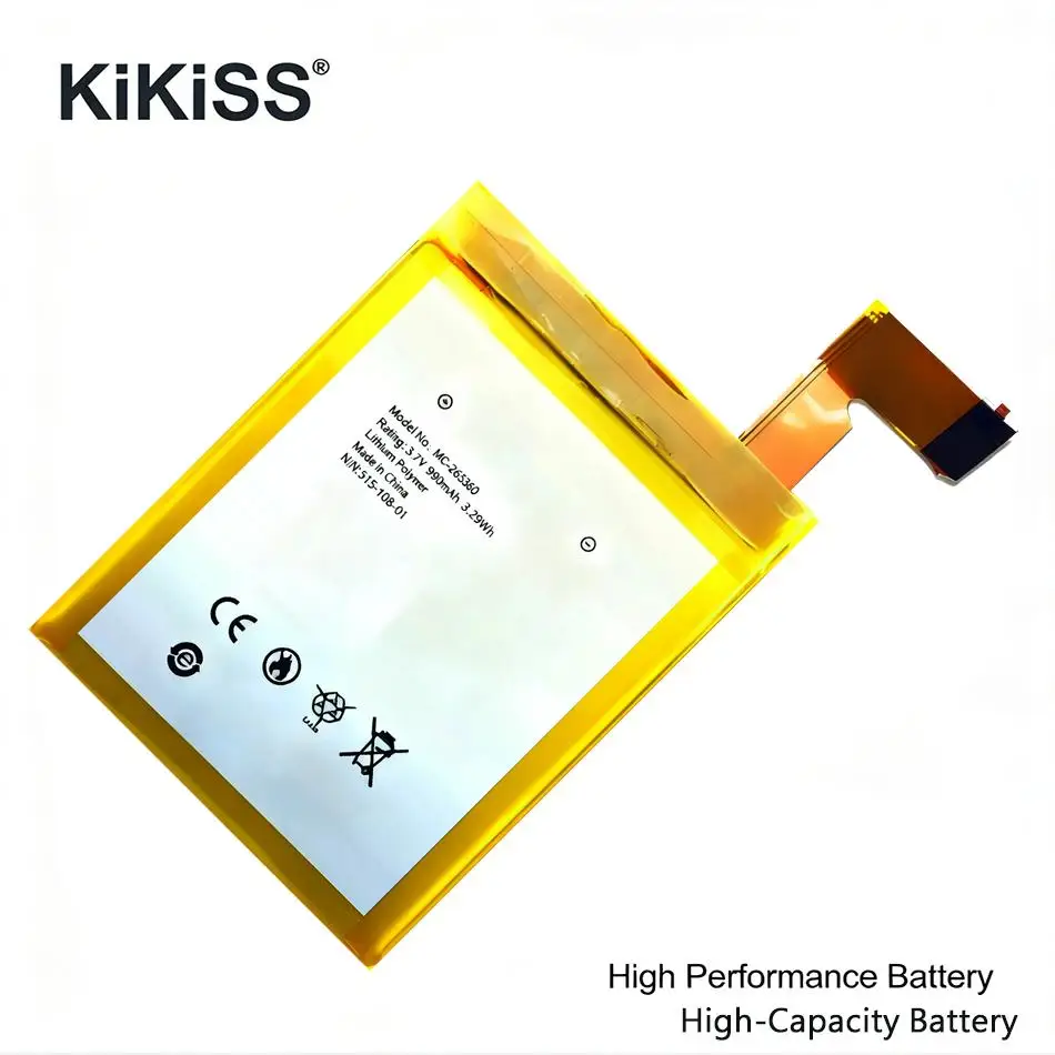 

Аккумулятор для планшета 890 мАч, премиум-класс, замена для Amazon Kindle 4 5 6 515-1058-01 MC-265360 D01100 S2011-001-S DR-A015, металлическая версия