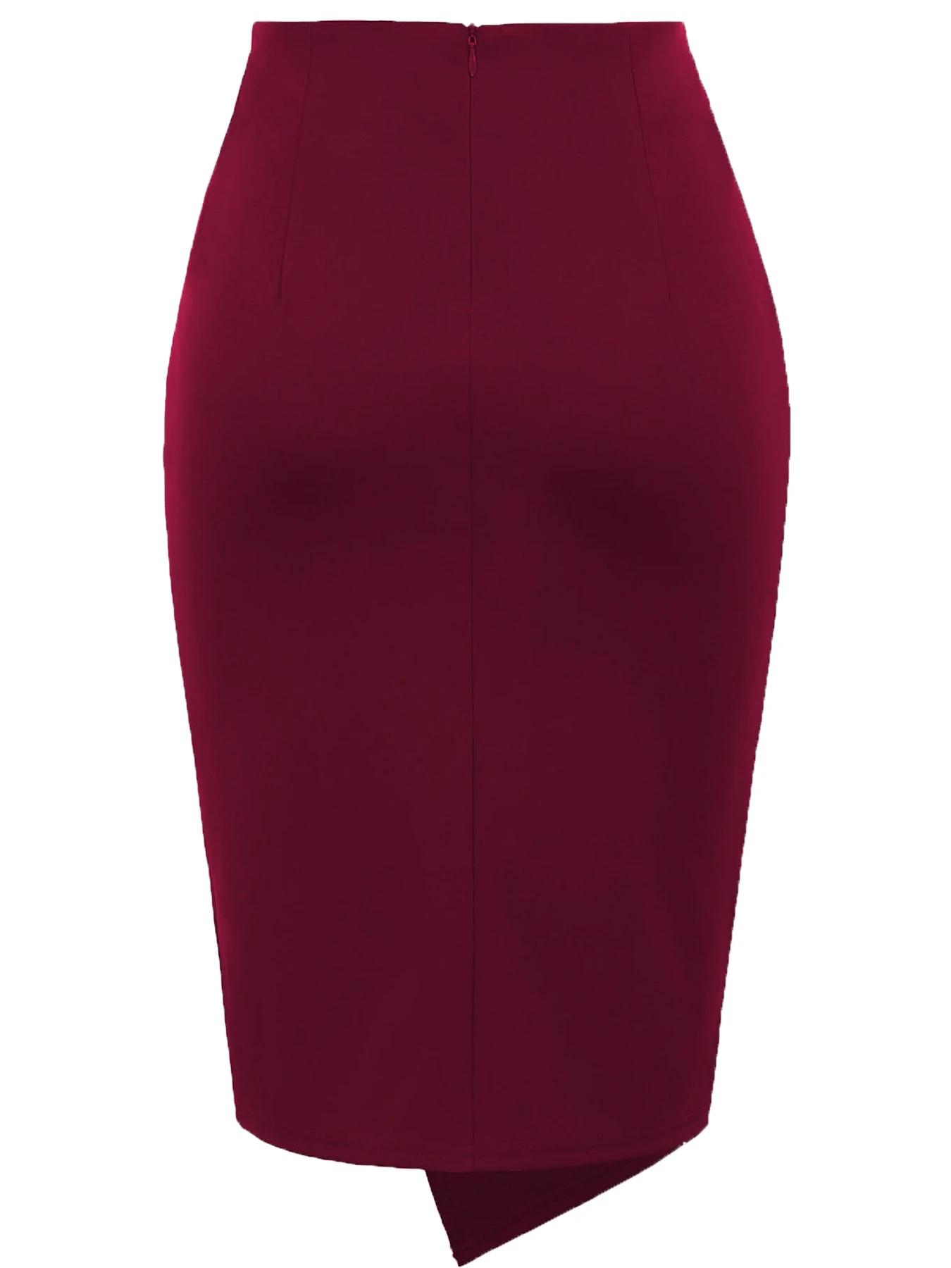 Women Wear to Work Pencil Skirts for Women Elastic High Waist Wrap Twist Front Knee Length Bodycon Skirt