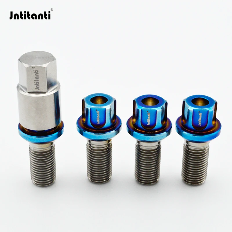 

Jntitanti противоугонное сферическое сиденье с полой головкой Gr.5 титановый колесный болт M14x1,5 для колеса VW Audi