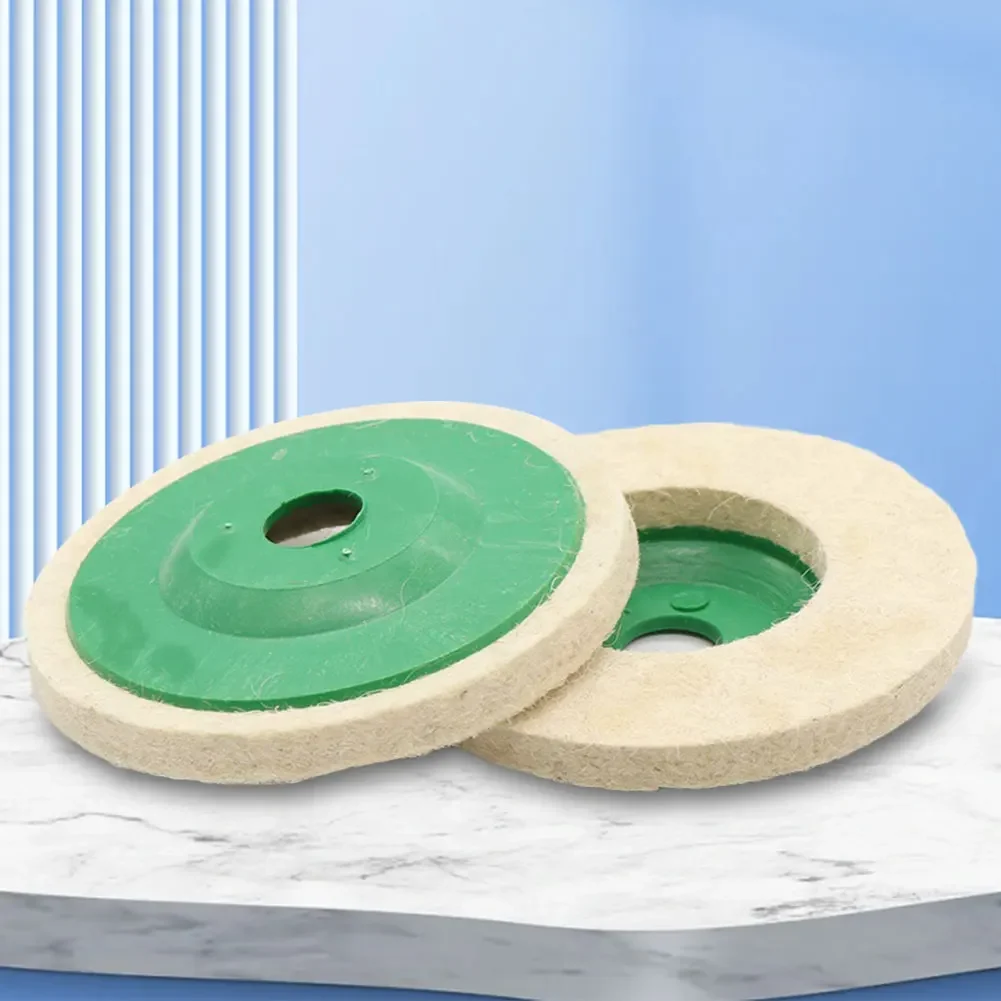 5 Pcs Wool Polishing Wheel Disc for Angle Grinder 4 Inch Polishing Buffer Pad 100mm for Car Metal Marble Glass Ceramics