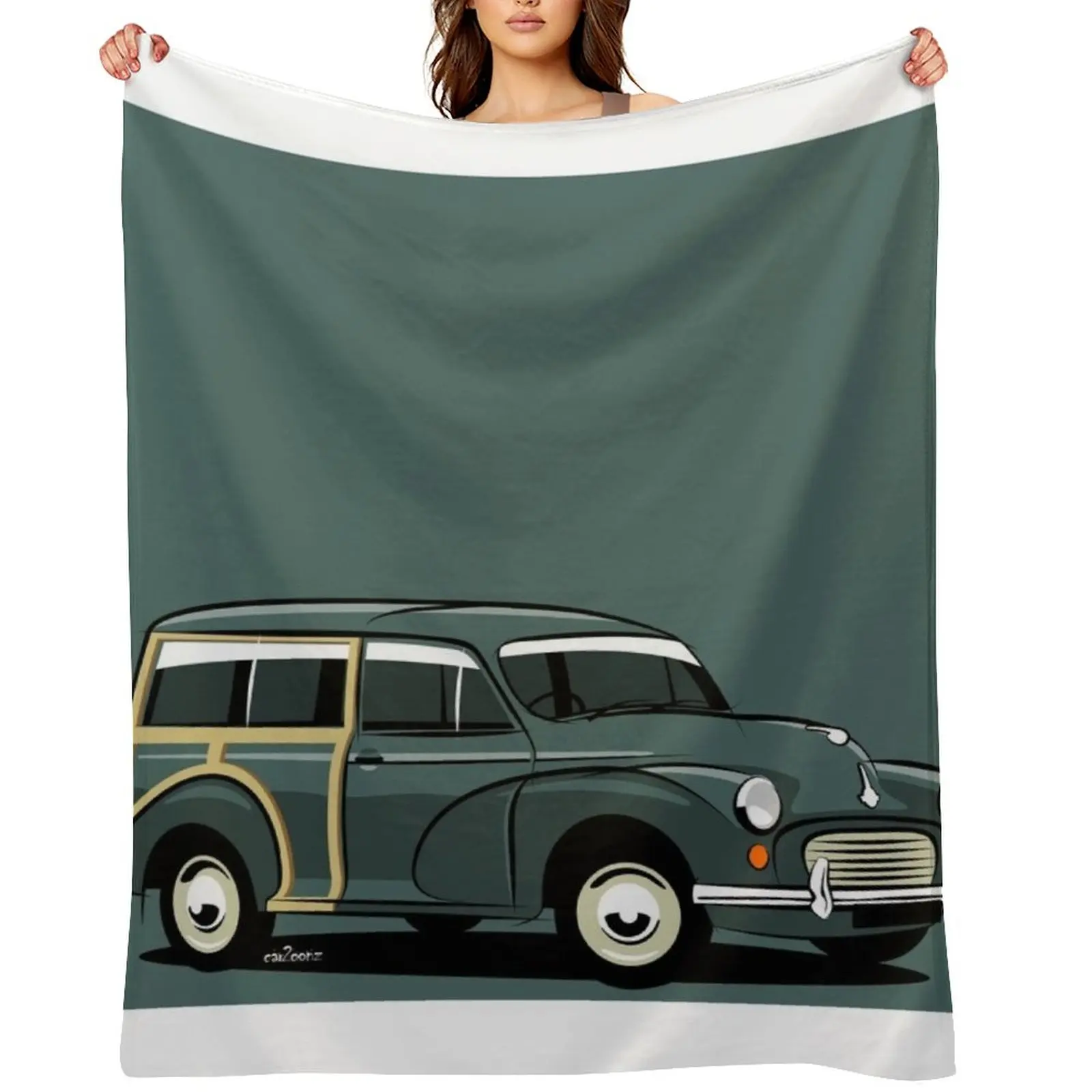 

Morris Minor 1000 Traveller green Throw Blanket Plush Beach Soft Big Blankets For Baby Blankets