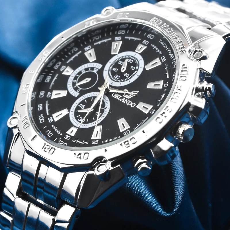 Hodinky 남성용 스테인리스 스틸 시계, 대형 다이얼, 럭셔리 스포츠 시계, 탑 브랜드, 직송, 패션