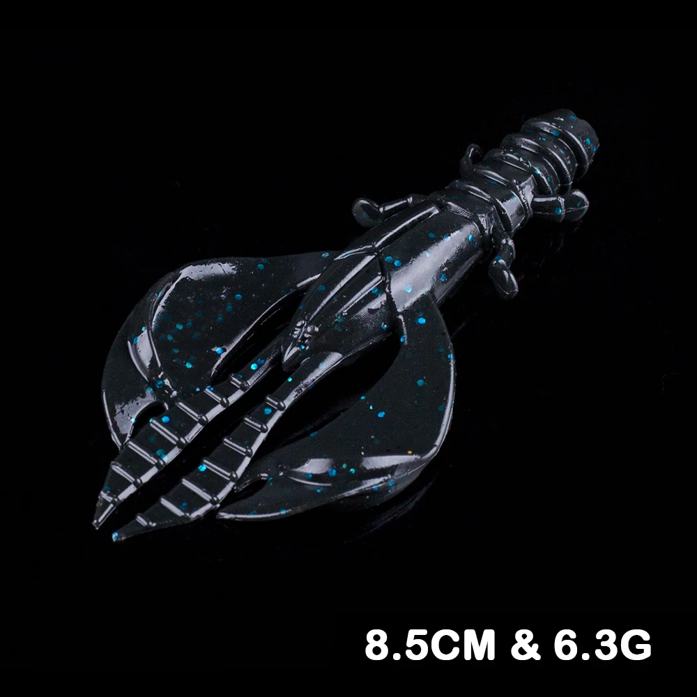 4/8 Stück 80mm/6,5g Weicher Silikon-Garnelenköder Set mit Wirbel, Jigging-Wobbler, Künstlicher Köder für Hecht, Minnow, Barsch