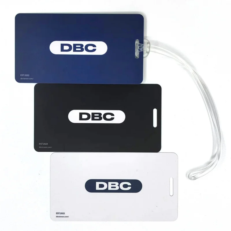 

Custom Factory Directly Full color logo Pvc Plastic Luggage Tag with Signature Panel Travel Baggage tag with loop