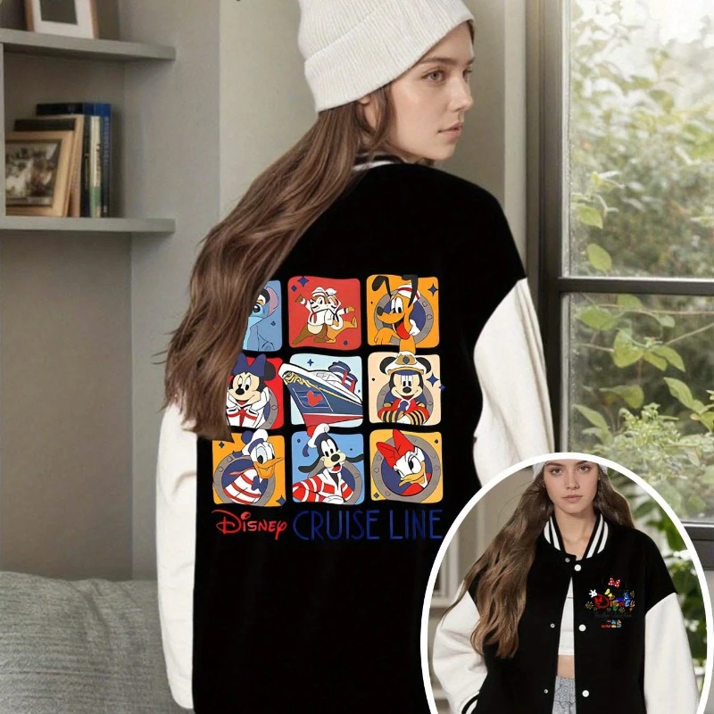 

Disney Women's Heavy Jacket Women's Jacket Autumn and Winter New Men's and Women's Couples Streetwear