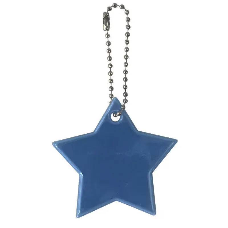 Safety Traffic Light Reflective PVC Star Hanger Reflector Stars Gear Backpacks Strollers Jackets Safe Reflector Keychain