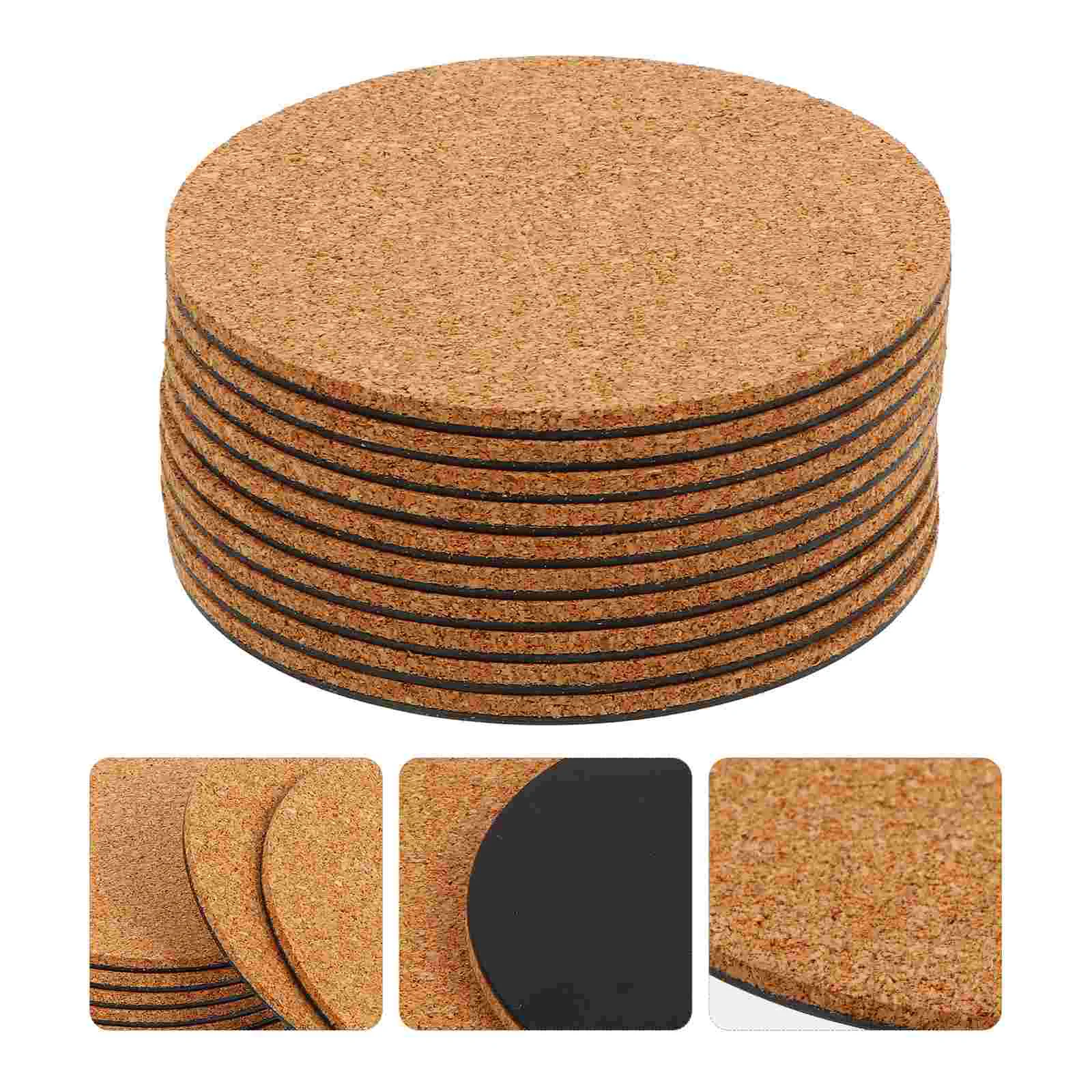 

10 Pcs Cork Plant Tray Pot Saucers Planter Mat Cup Holder Pad Succulent Planters Pp Film