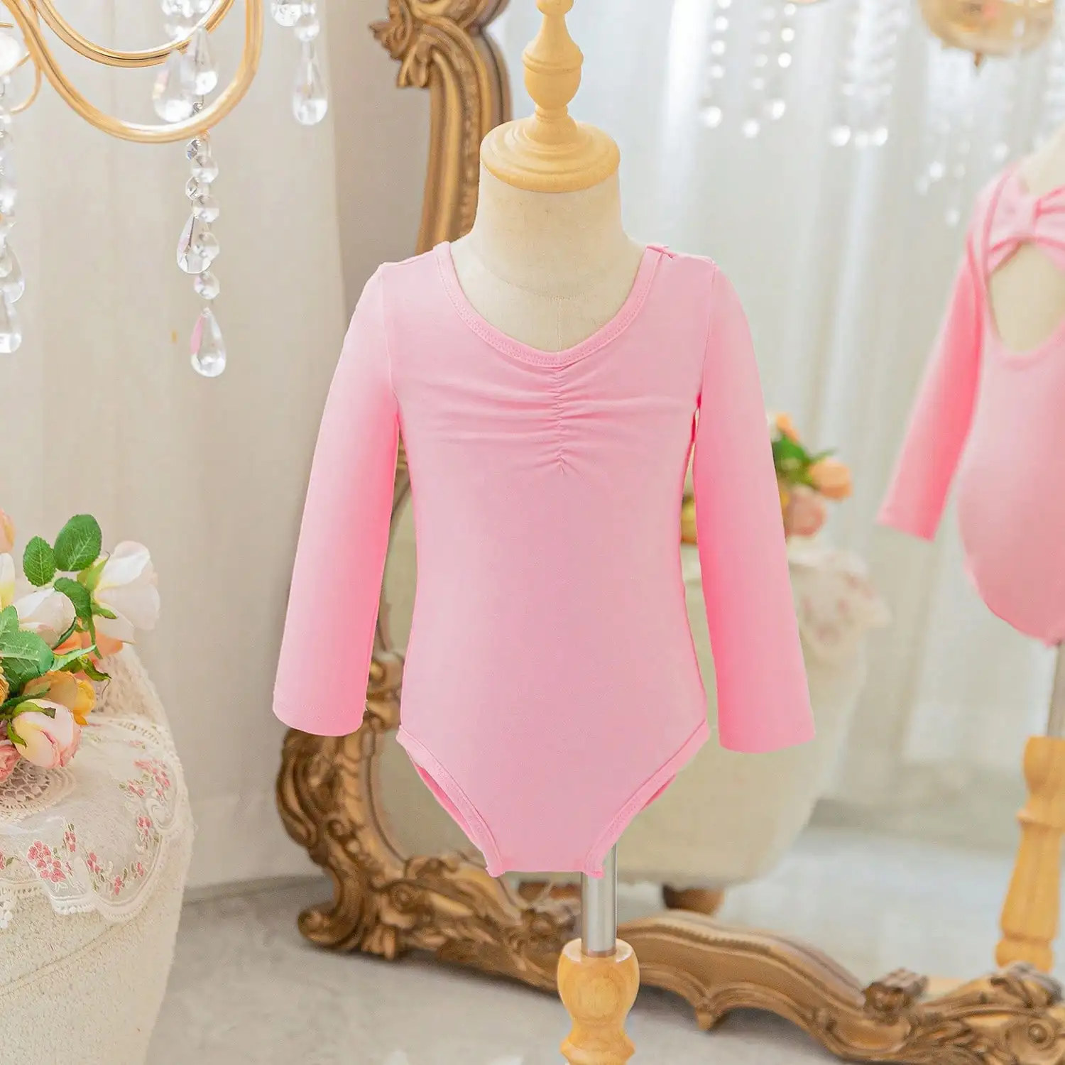 Summer Girls' Long Sleeved Ballet Costume Dance Costume Grading Exam Dance Jumpsuit Children's Practice Outfit