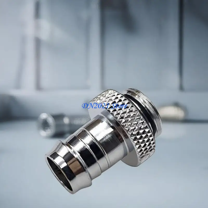 F3KE Black And Silver Water Cooling Fitting 3/8inch 4 Threaded Connectors