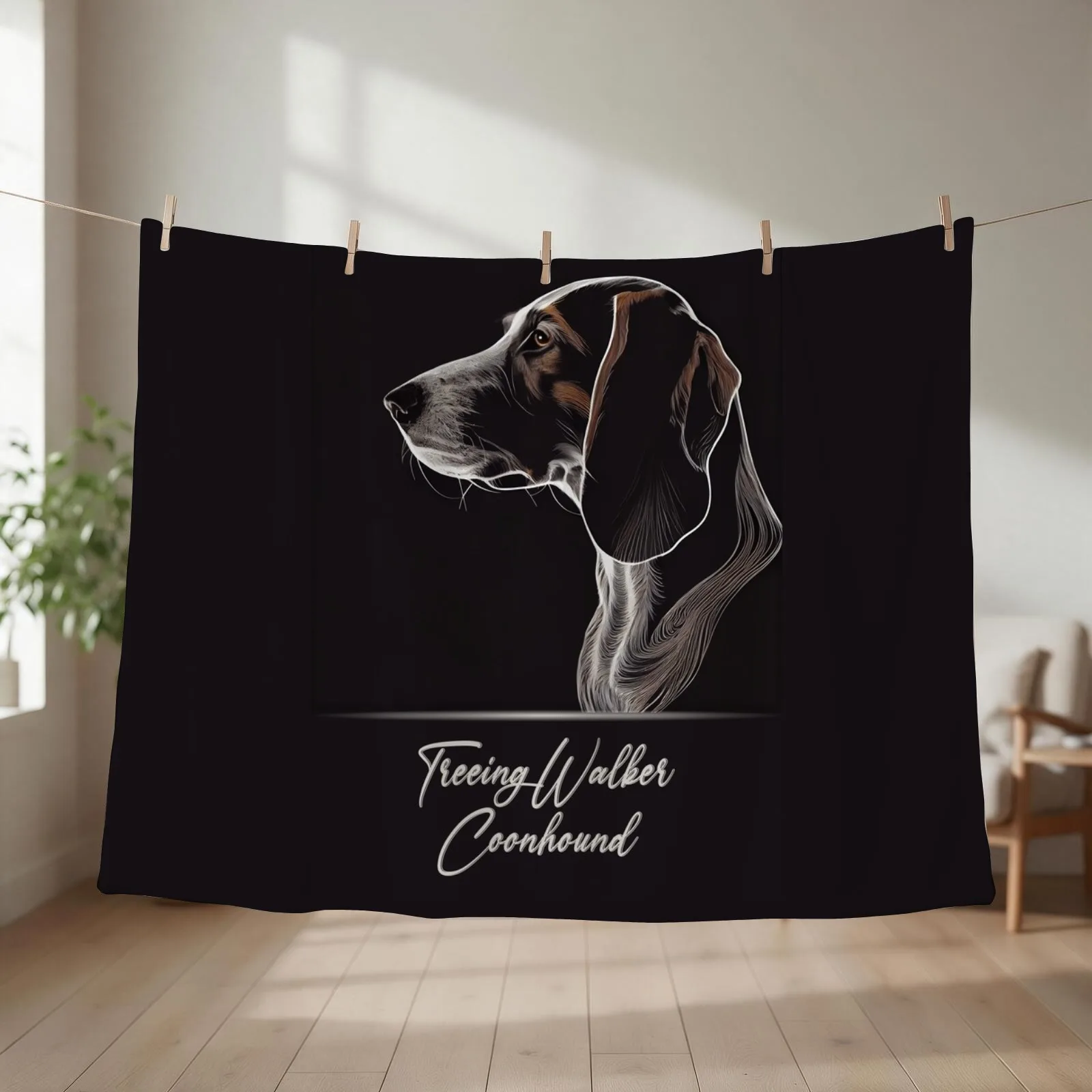 Treeing Walker Coonhound Throw Blanket Extra Large Throw Flannel Fabric Summer Beddings Loose Blankets