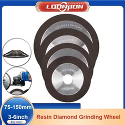 Diamond Grinding Wheel Cutting Disc Resin Bond Grinder for Tungsten Steel Milling Cutter Sharpener 75/80/100/125mm 1Pc 150-400#