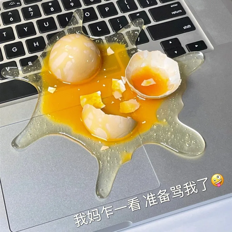 Broken Eggs Mobile Phone Holder Broken Eggs Broken Eggs Overturned Pearl Milk Tea Trick Toy