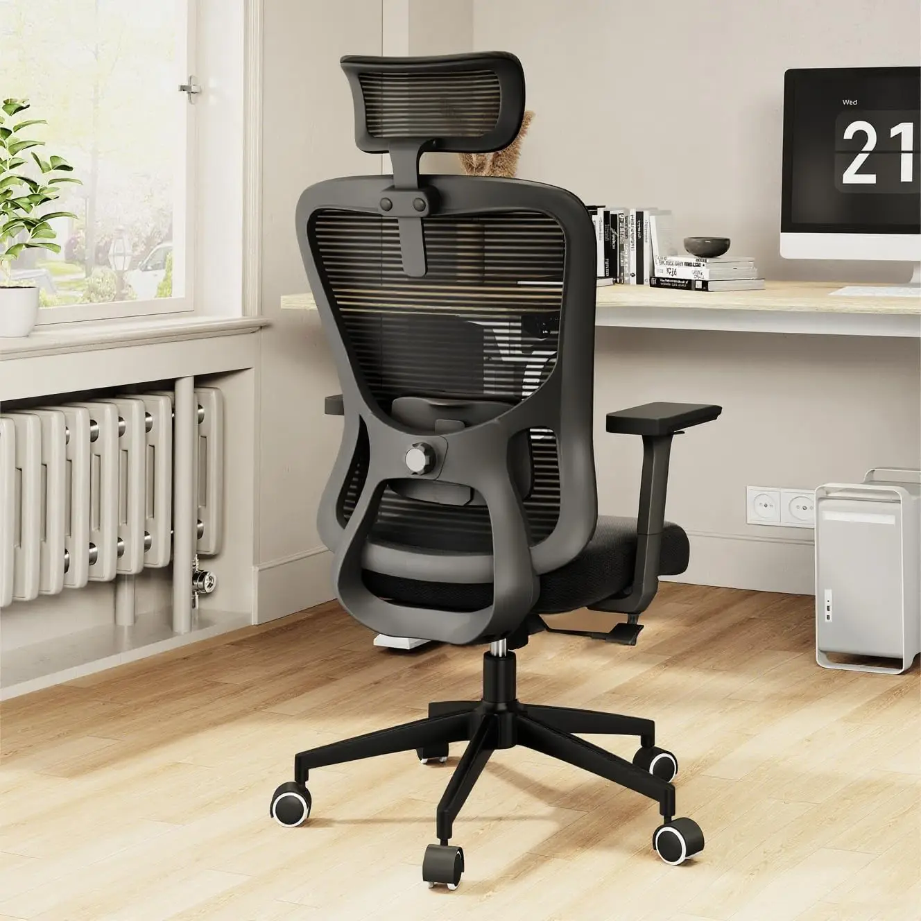 

Ergonomic Office Chair - 350LB Mesh Office Chair with Adjustable Lumbar, High Back Computer Desk Chair with 3D Armrests