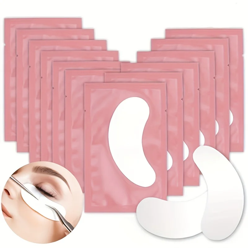 50Pairs Lint Free U-Shaped Eyelash Extension Under Eye Pads 