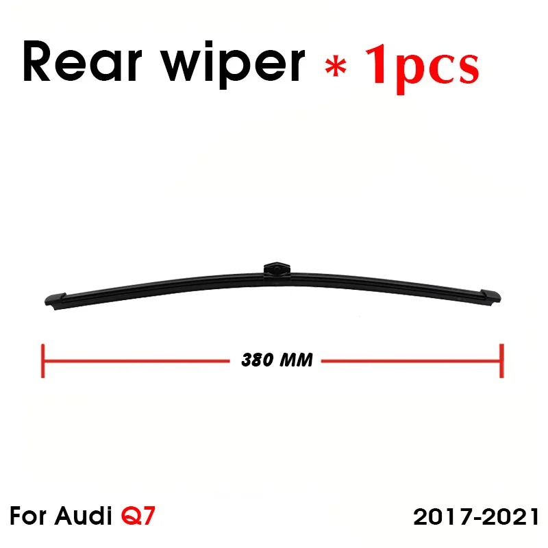 Car Wiper Blade For Audi Q7 2017-2021 Rear Back Windshield Windscreen Rear Wiper 380mm+Arm 310mm Car Accessories