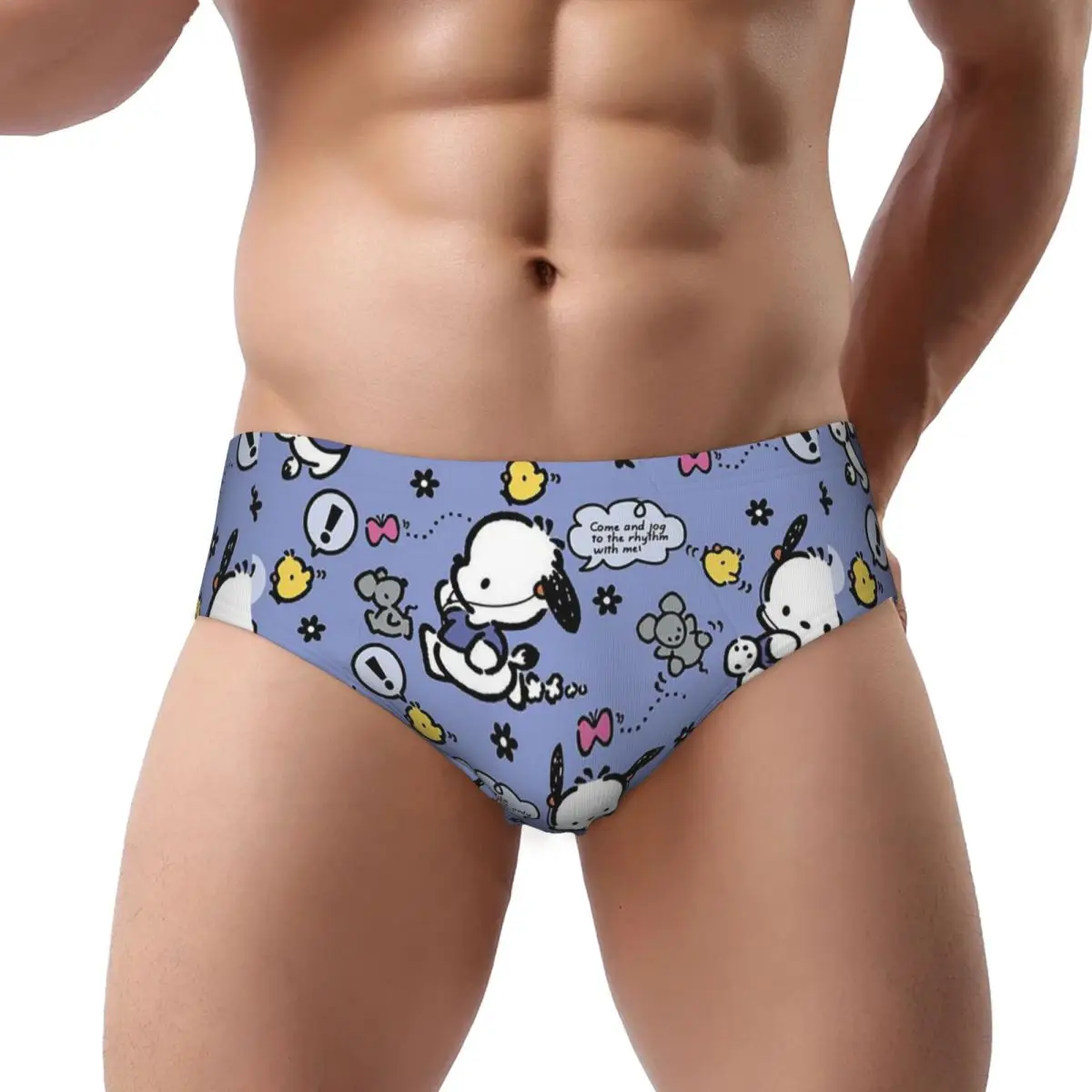 Custom Pochacco Pattern Men\'s Briefs Panties Men Comfort Underwear Underpants