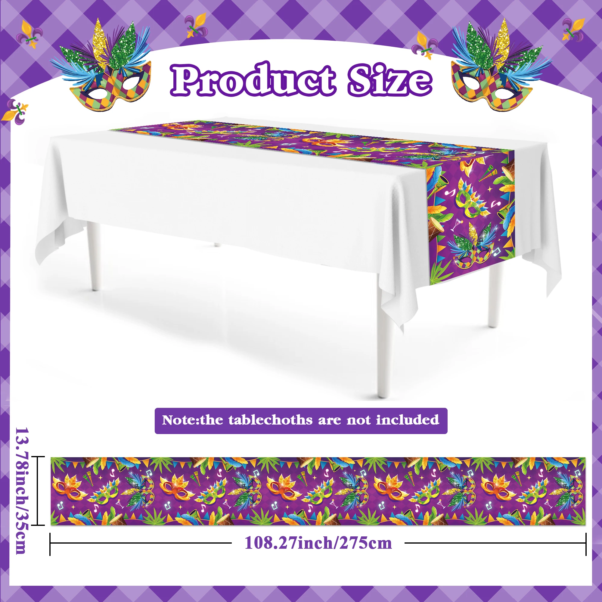 1/3/6 шт. фиолетово-золотых од – обзор и цена Table Cloth Disposable