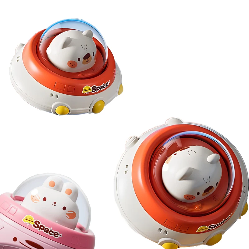 Children's Animal Press Car Toy Infant Inertia Return Car 1-3 Years Old and 8 Months Baby Boys and Girls Car Gift UFO Toy Car