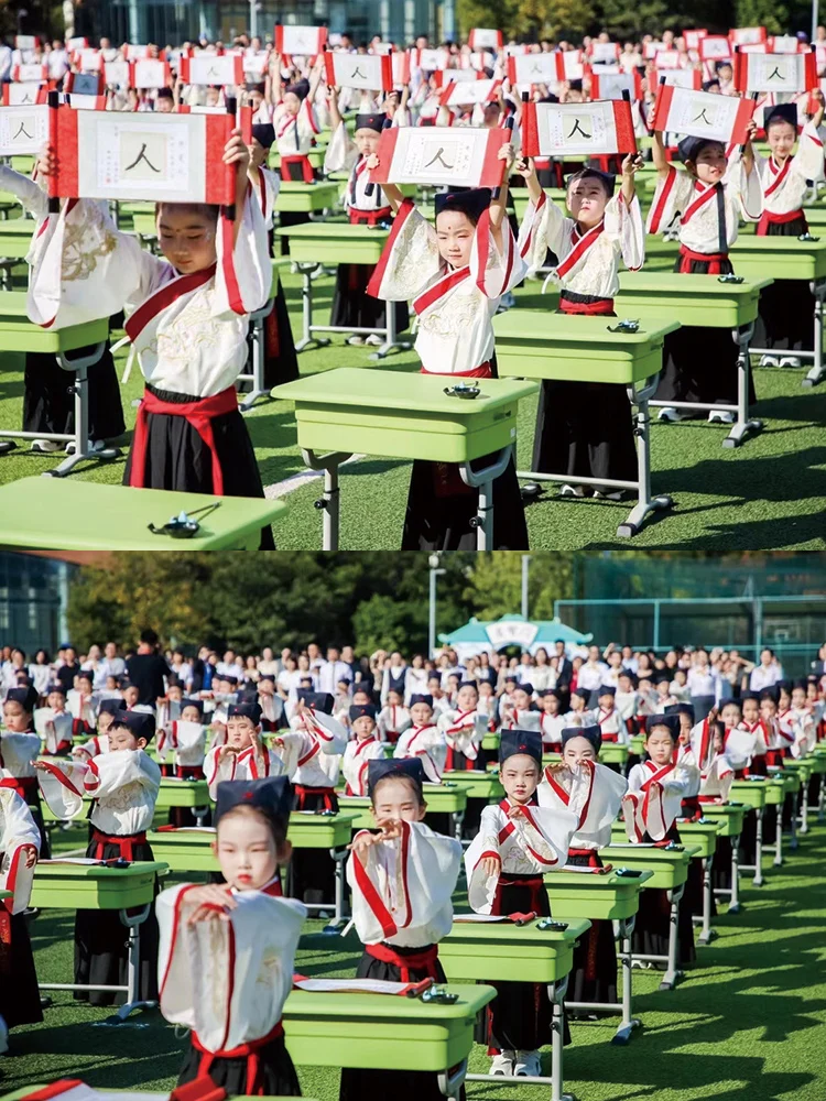 

Children's Hanfu Clothing Traditional Chinese School orm Boys Girls Kindergarten Primary School Entrance Ceremony Outfit