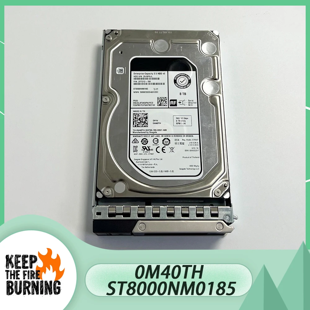 

For Dell 8TB 8T SAS 12G 3.5'' 0M40TH ST8000NM0185 Server Hard Drive HDD