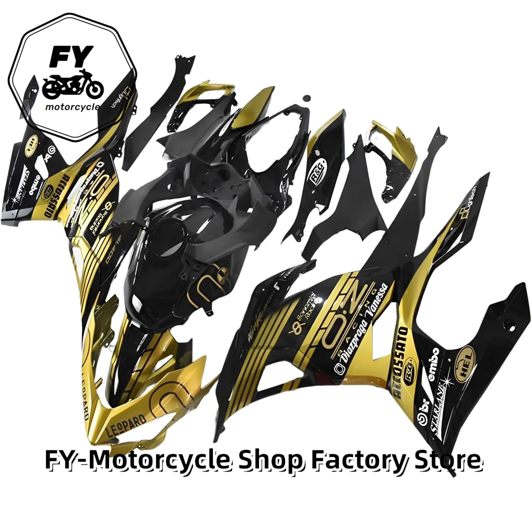 

Motorcycle Fairing Kit Suitable for Kawasaki Ninja 400 2018 2019 2020 2021 2022 Years EX400 18-22 Fairing Gold Black