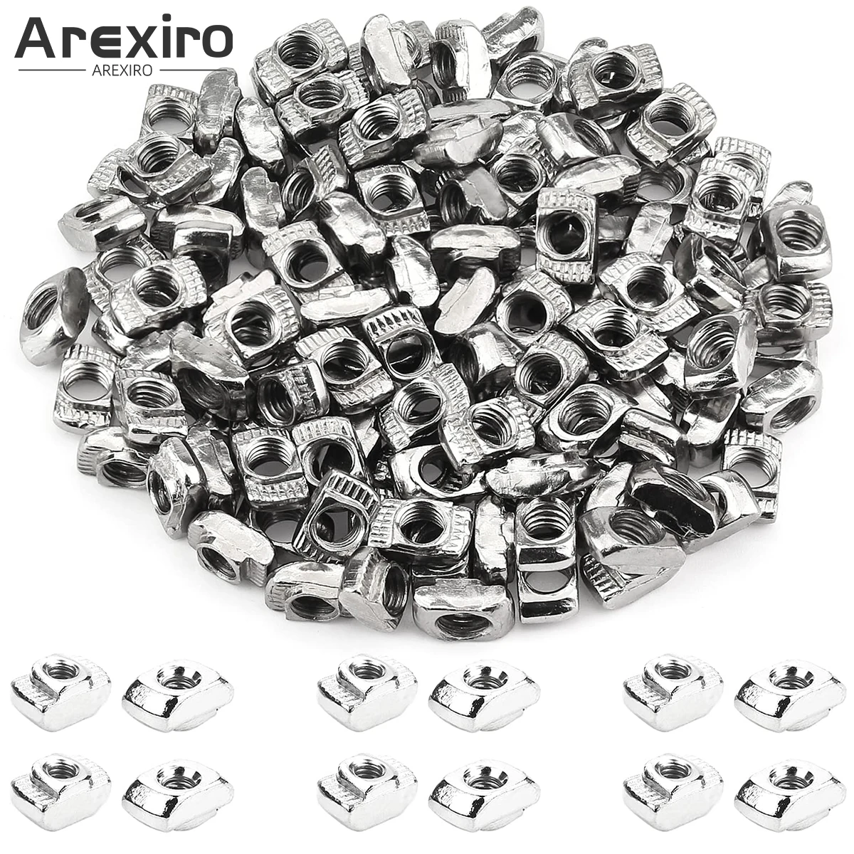 100Pcs 2020 Series M3 M4 M5 T-Shaped nut, M3 M4 M5 T-Shaped 