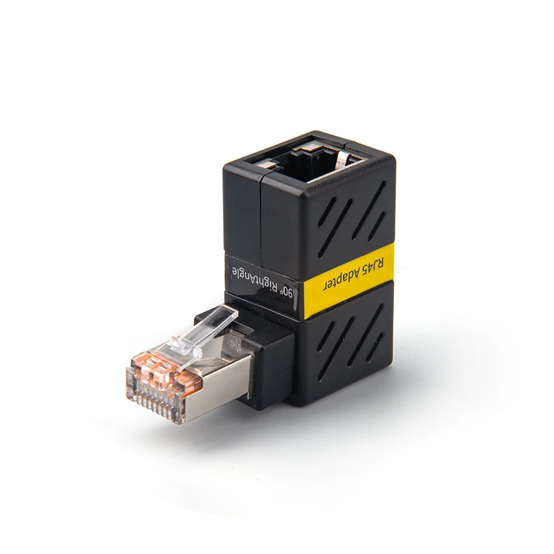 Linkwylan Cat6A RJ45 Coupler Ethernet Cable Extender Connector Network Adapter Male to Female Black  Unshielded