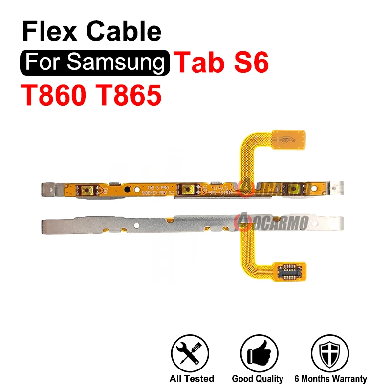 حجم تشغيل/إيقاف الكابلات المرنة لسامسونج غالاكسي علامة التبويب s6 ، t865 ، t860 ، استبدال جزء
