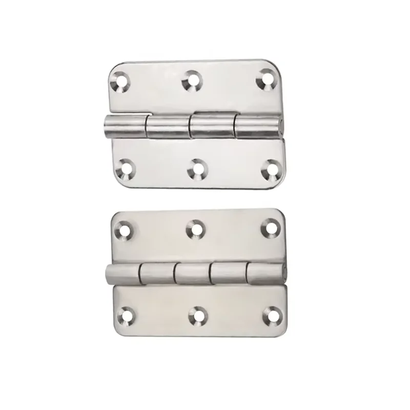 5pcs Six Hole Flat Hinge Blade 304 Stainless Steel Distribution Box Industrial Folding Cabinet Door Hinge
