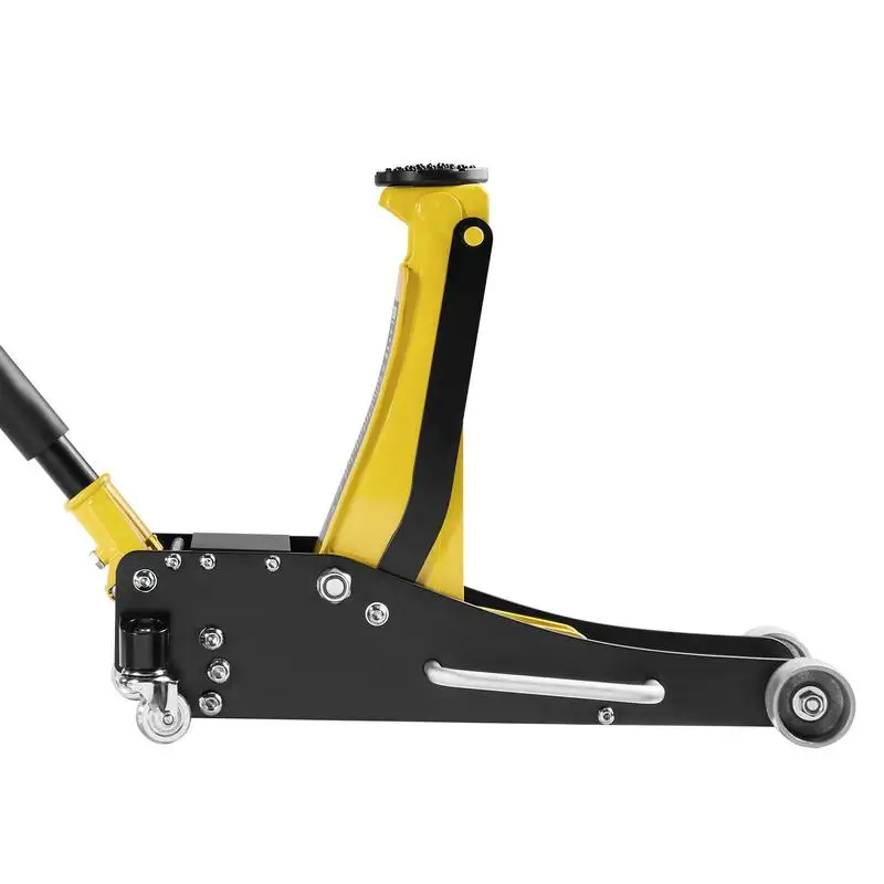 Cric de sol à profil bas, capacité de 2,5 tonnes (5500 lb), cric de sol de course en aluminium et acier avec pompe à levage rapide à double piston, cric hydraulique pour SUV compacts, plage de levage 3,74-18,7 pouces
