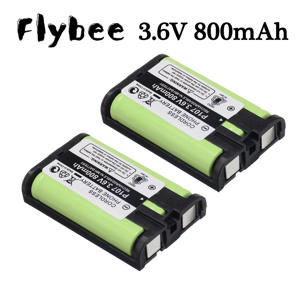 2Pcs/lot 3.6v 800mAh HHR-P107 Cordless Phone Battery For Panasonic HHRP107 HHR-P107 HHR-P107A KX-6074 KX-TG3000 and 6000 series