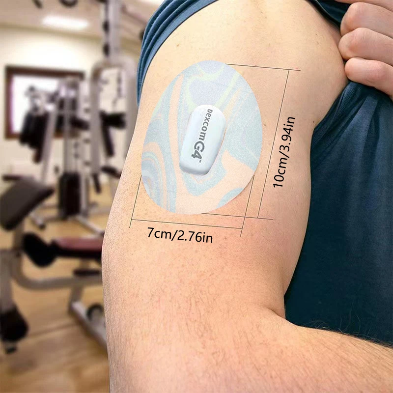 5 buah tahan air Sensor perekat Patch glukosa Meter Sensor memperbaiki stiker tahan lama pemantau glukosa darah otot Patch