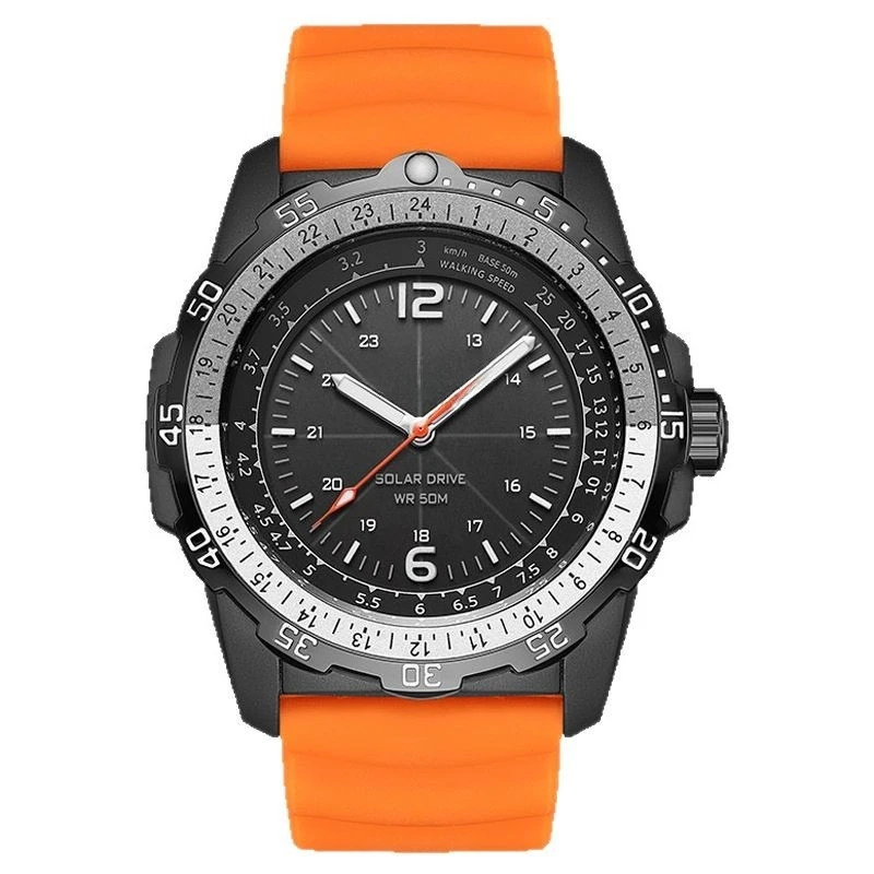 

Outdoor sports waterproof solar charging watch light kinetic energy luminous long battery life swimming men's watch