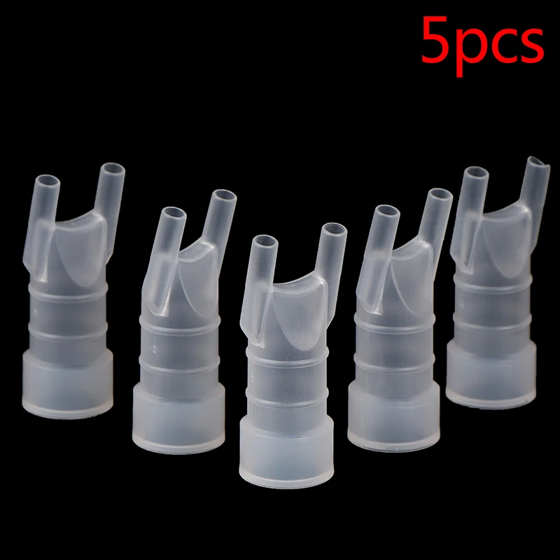 

5pcs Transparent Plastic Mouthpiece/Mouth Tube Nose Inhaler Accessories For Universal Household Compressor Nebulizer Inhalation