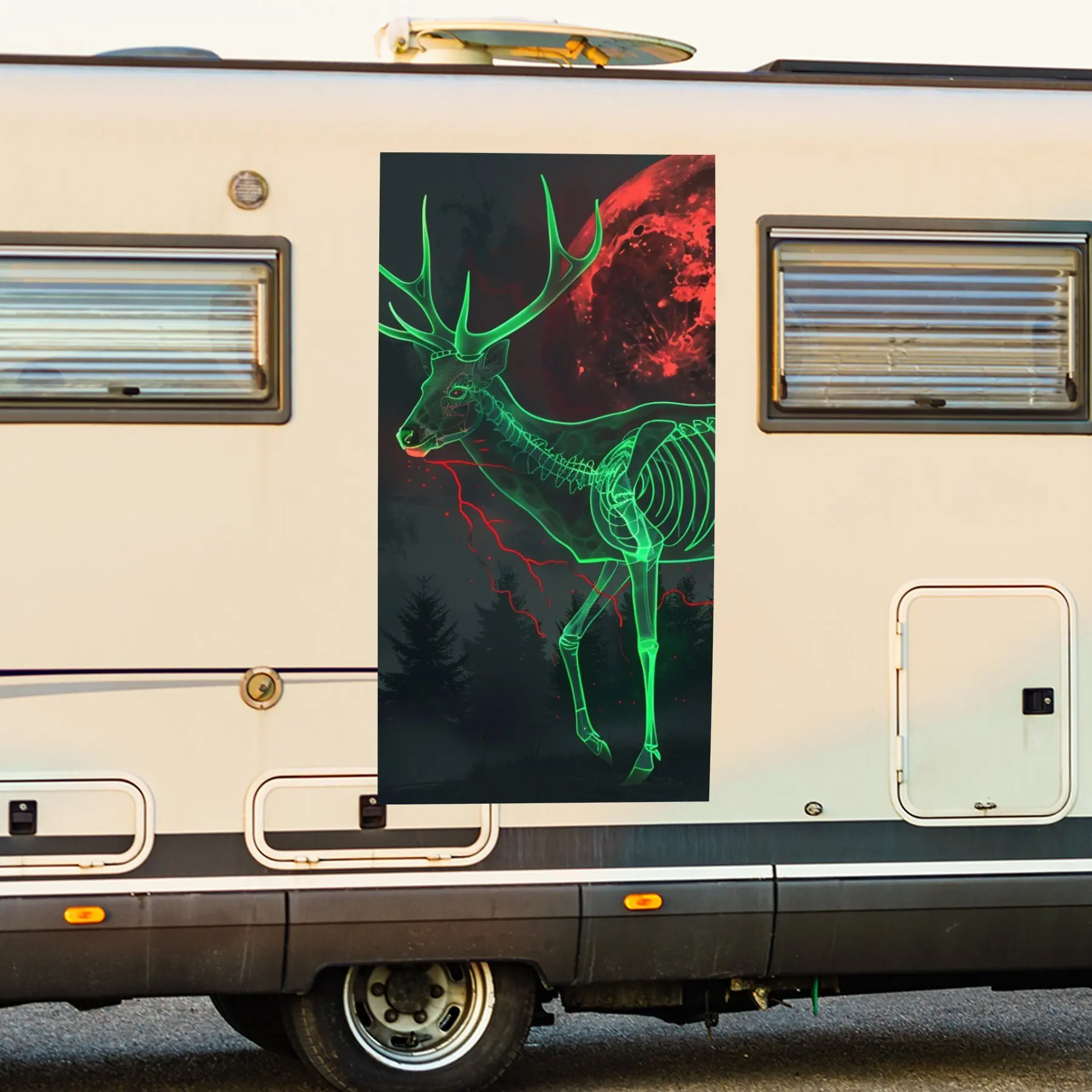 

Mystic Glowing Deer Vinyl Decal for motorhome car door, Waterproof Self-Adhesive Vinyl Stickers, Decoration Protection Automotiv