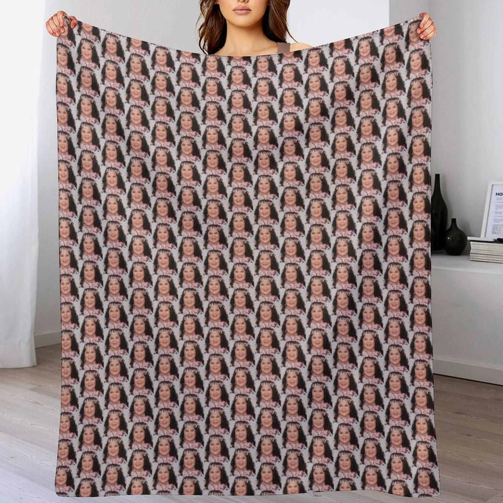 raini rodriguez - stan twitter meme Throw Blanket Cute Plaid Furry Decorative Throw Blankets