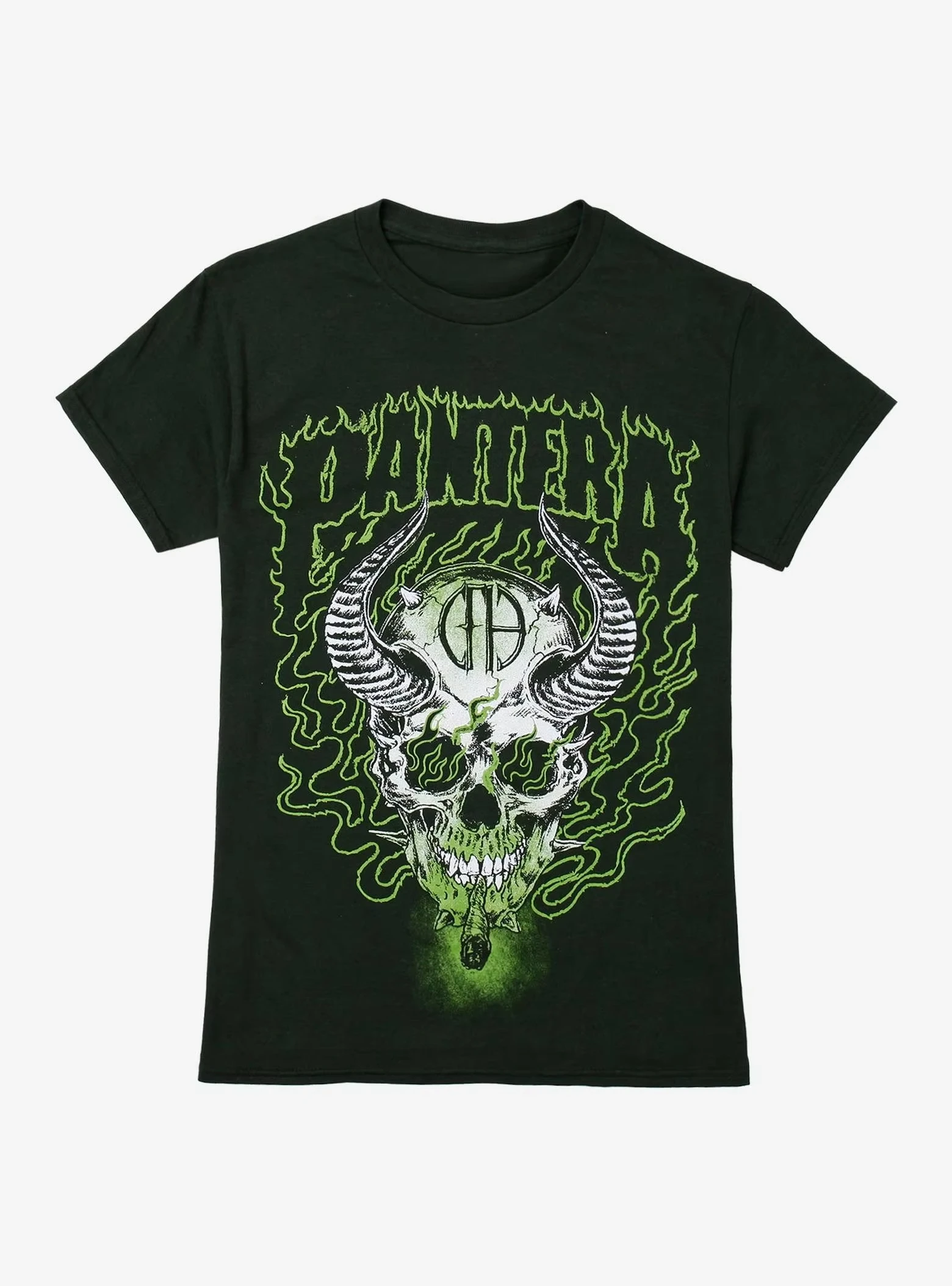 

Pantera Smoking Demon Skull Relaxed Fit Girls Printed T-shirt Summer Luxury Brand Cotton Men Women T-shirt Short Sleeve Ins Y2k