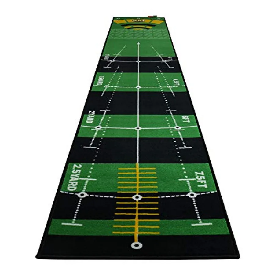 

Golf Putting Green Mat 10 ft X 20 in Training Aid Mat, Multi Distance Mark Practice Putting mats, Anti-Slip Backing Golf Puttin