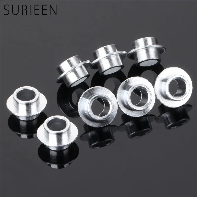 SURIEEN 8Pcs/Lot Aluminium Skate Bearing Spacers Skate Wheel Replacement Bearing Bushing For Roller Skates Skating Parts Silver