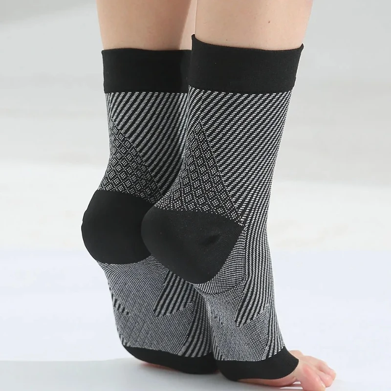 1Pair Compression Ankle Brace Socks Neuropathy Tendonitis Arch Support Pain Relief Swelling Breathable Unisex Sport Ankle Covers