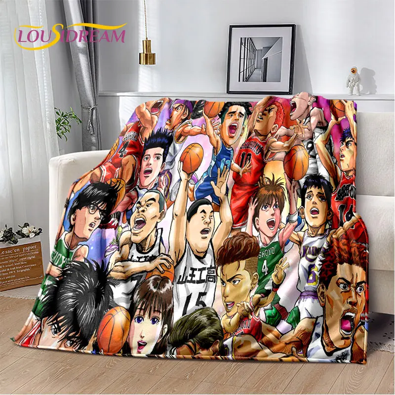 Anime Slam Dunk Cartoon Soft Plush Blanket,Flannel Blanket Throw Blanket for Living Room Bedroom Bed Sofa Picnic Cover Bettdecke