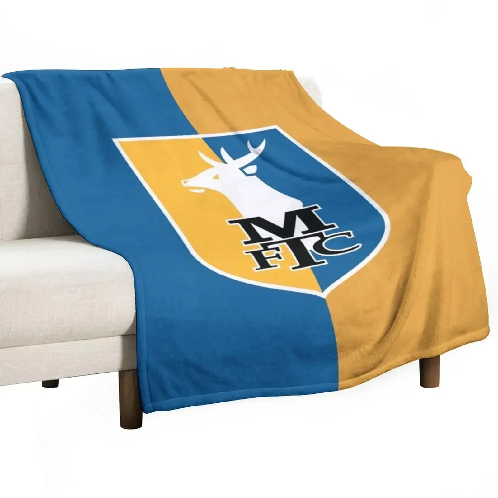 Mansfield Town FC Throw Blanket Travel Sofas Picnic Hairy Blankets