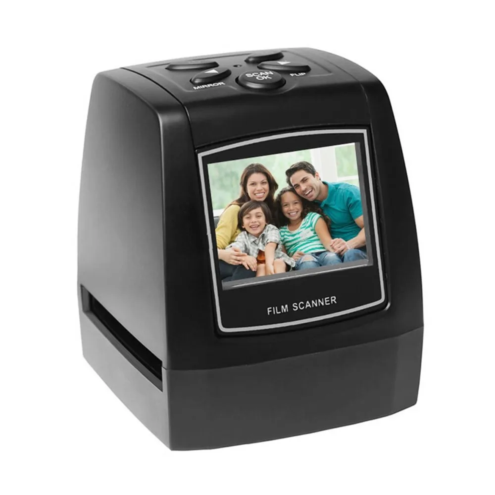 Protable Negative Film Scanner 35/135mm Slide Film Converter Photo 2.36 Inch LCD Digital Image Viewer Build-in Editing Software
