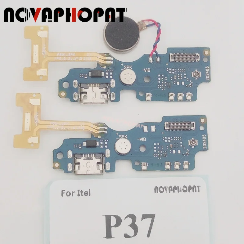 For Itel A04 A57 P37 A49 P36 S16 P38 Pro USB Dock Charger Port Headphone Jack Microphone MIC Flex Cable Charging Board Vibrator